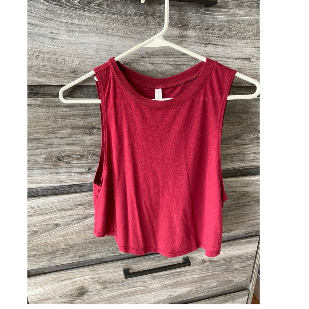 Red crop top
